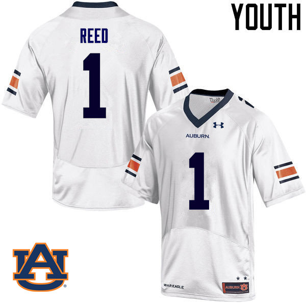 Youth Auburn Tigers #1 Trovon Reed College Football Jerseys Sale-White